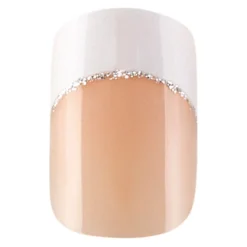 Faux Ongles Idyllic Nails SilverFrench Peggy Sage X 24