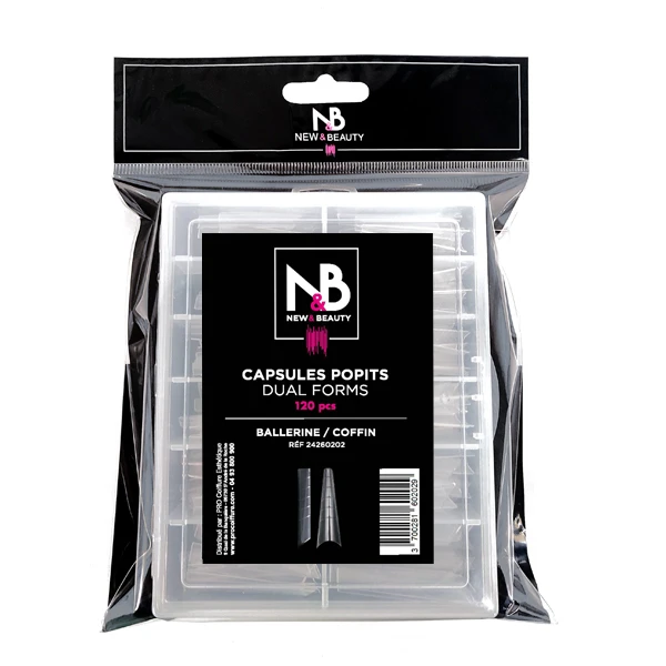 Capsules Nail Art Pop-it Demi Carré New & Beauty X120pcs 1 Capsules Nail Art Pop-it Demi Carré New & Beauty X120pcs