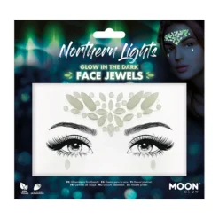 Bijoux Strass Visage Phosphorescent Northern Light Moon Creations