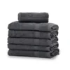 Lot De 12 Essuie-mains Gris Anthracite 30x30