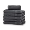 Lot De 12 Serviettes De Toilette Gris Anthracite 50x90