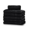 Lot De 12 Serviettes De Toilette Noires 50x90